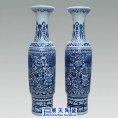 景德鎮(zhèn)落地大花瓶燒制工藝，多作陶瓷禮品用